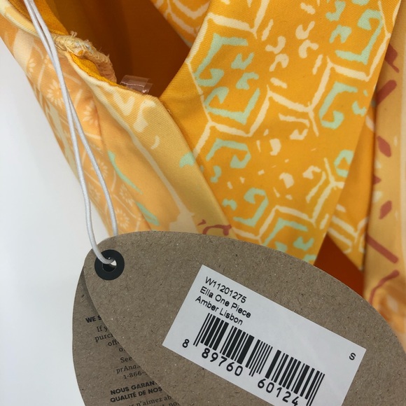 PRANA NWT ELLA ONE PIECE SWIMSUIT AMBER LISBON SMALL MEDIUM LARGE - Picture 7 of 9